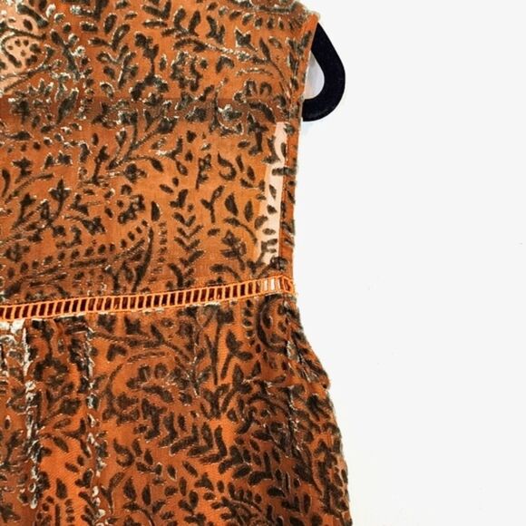 NWT BB Dakota  Telepatia Maxi Boho Bohemian Velvet Paisley Fall Dress Size Small - Picture 11 of 13